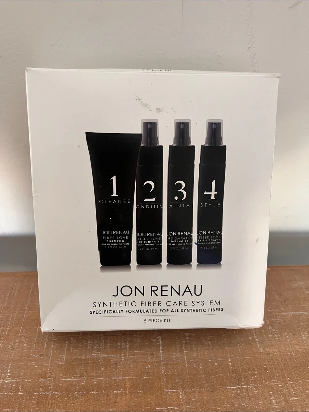 NEW Jon Renau Human Hair Care System 5 Piece Kit For Wigs